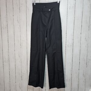 AEL AMY ENJOY LIFE Women's Black High Waisted Pants Pockets Size XS Front Seam.